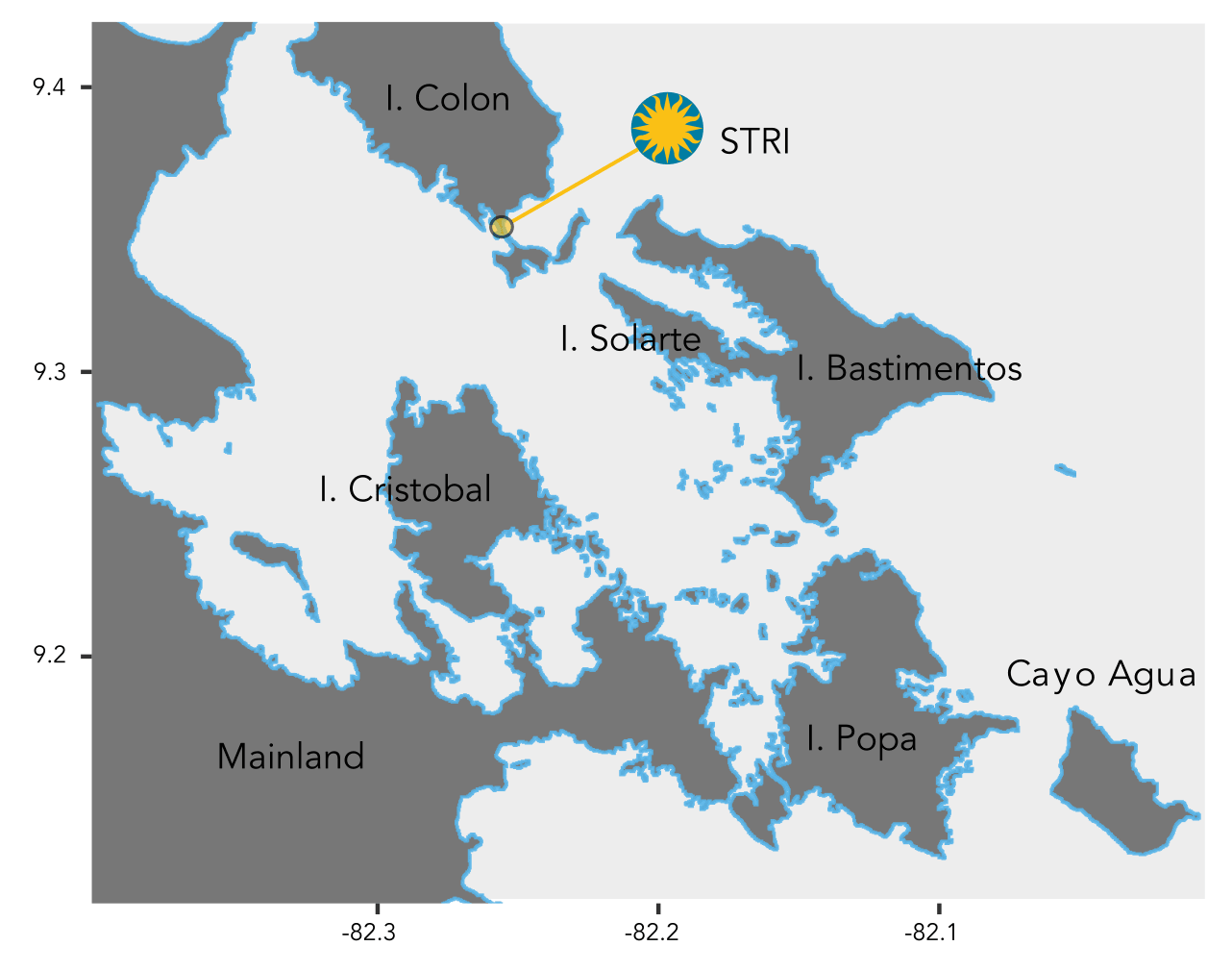 The Bocas del Toro archipelago on the western Caribbean coast of Panama.